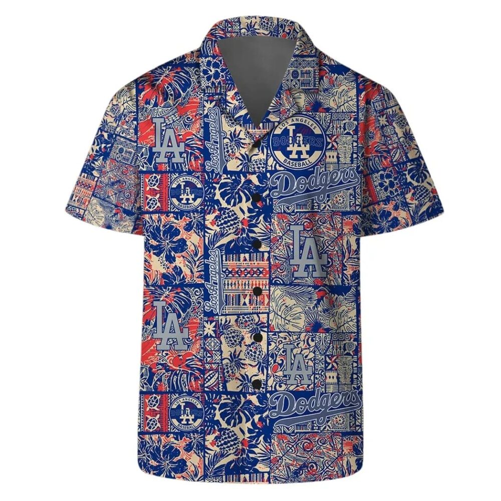 Los Angeles Dodgers Retro Patchwork Hawaiian Shirt MLB Aloha Shirt Gift For Fans 3