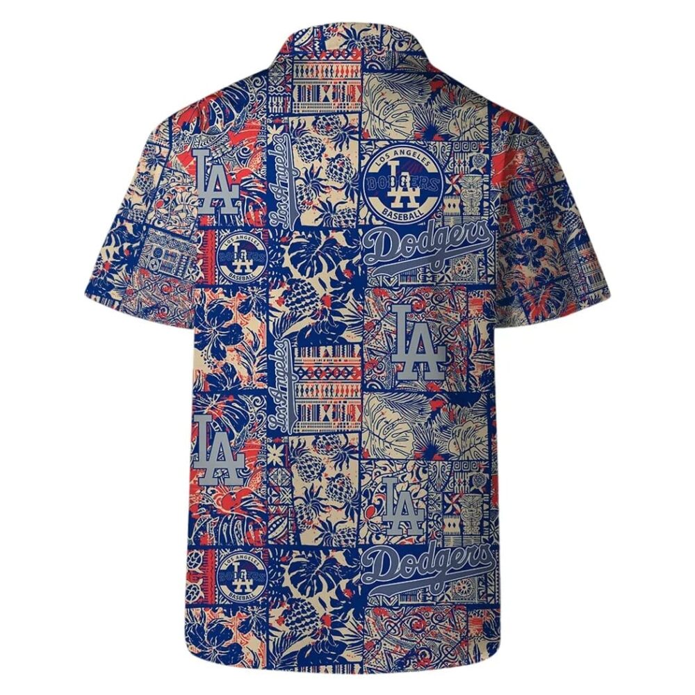 Los Angeles Dodgers Retro Patchwork Hawaiian Shirt MLB Aloha Shirt Gift For Fans 4