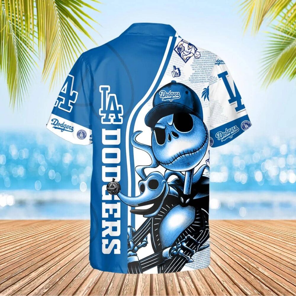 Los Angeles Dodgers Skeleton Swag Hawaiian Shirt MLB Aloha Shirt Gift For Fans 3