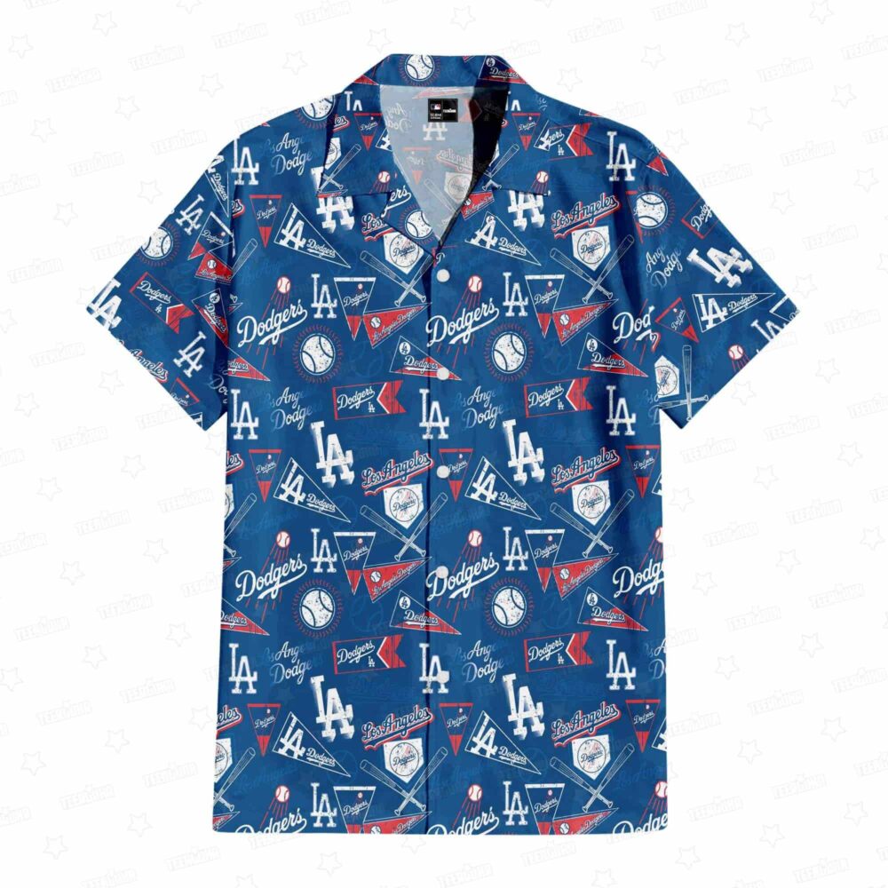 Los Angeles Dodgers Vintage Blue Hawaiian Shirt MLB Aloha Shirt Gift For Fans 1