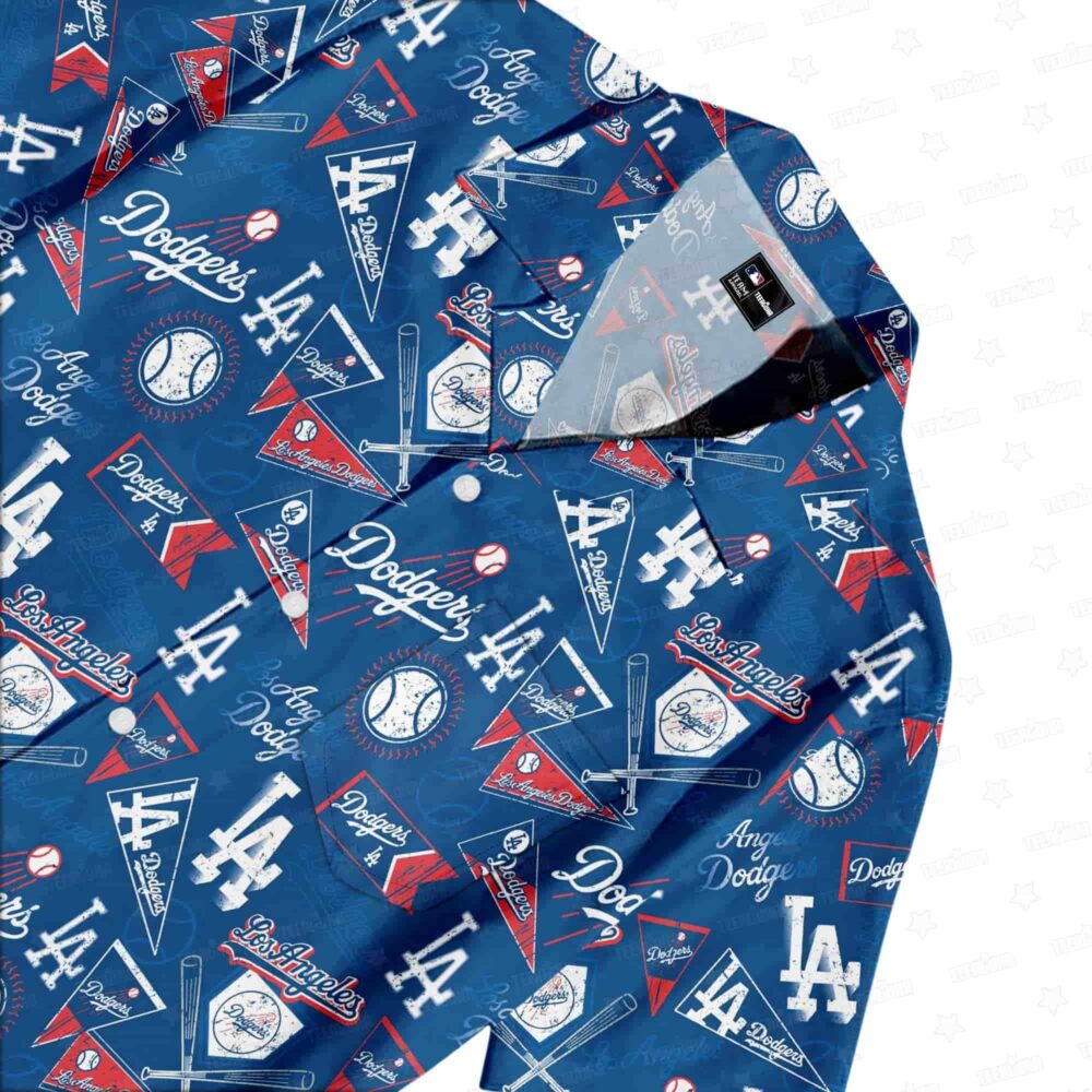 Los Angeles Dodgers Vintage Blue Hawaiian Shirt MLB Aloha Shirt Gift For Fans 2