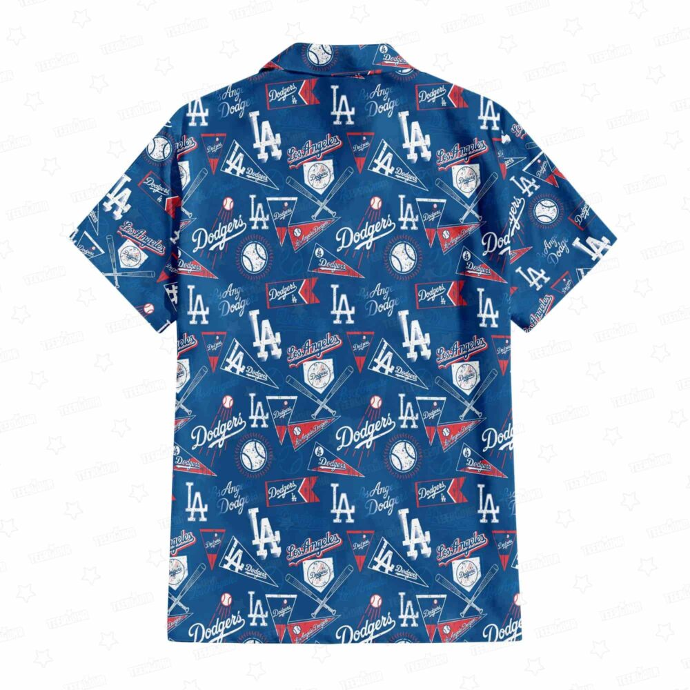 Los Angeles Dodgers Vintage Blue Hawaiian Shirt MLB Aloha Shirt Gift For Fans 3