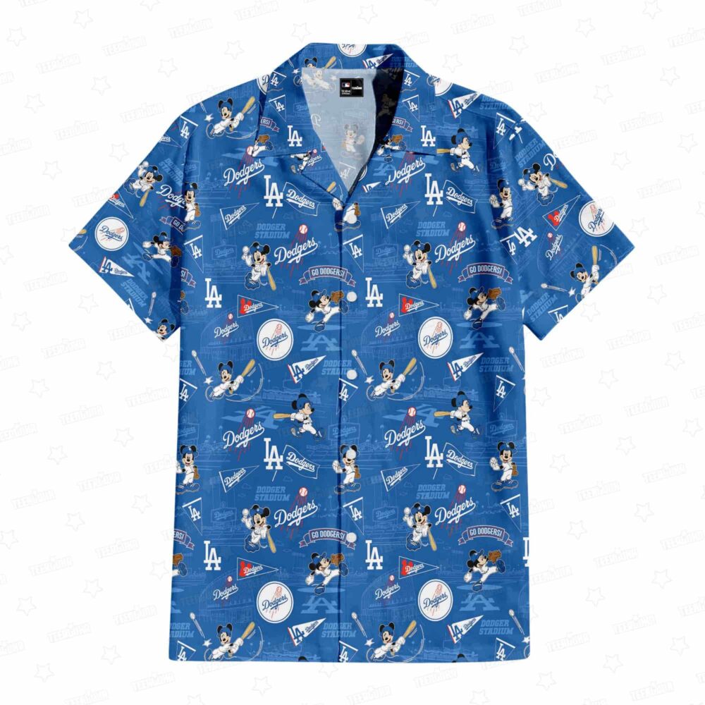 Los Angeles Dodgers X Mickey Hawaiian Shirt MLB Aloha Shirt Gift For Fans 1