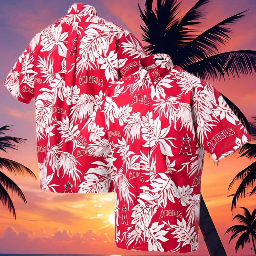 Mens Los Angeles Angels Reyn Spooner Red Angels Hawaiian Shirt MLB Aloha Shirt Gift For Fans 4