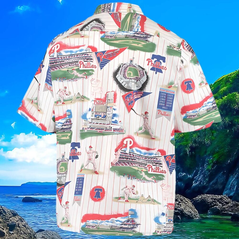 Mens Reyn Spooner White Philadelphia Phillies Hawaiian Shirt MLB Aloha Shirt Gift For Fans 3