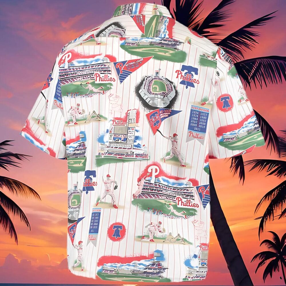 Mens Reyn Spooner White Philadelphia Phillies Hawaiian Shirt MLB Aloha Shirt Gift For Fans 4