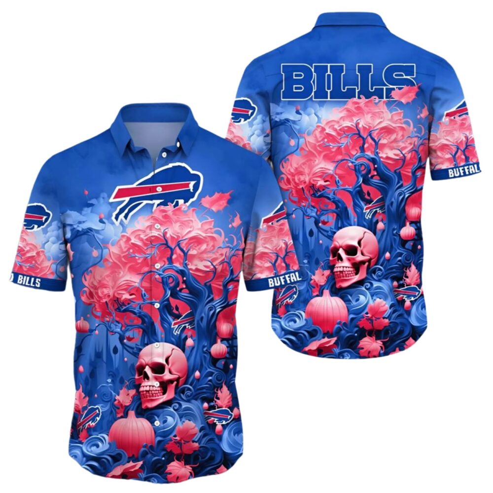 Mens Skull Hawaiian Shirts Buffalo Bills NFL Gifts For Fans 1