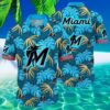 Miami Marlins Hawaiian Shirt Blue Floral Pattern MLB Aloha Shirt Gift For Fans 2