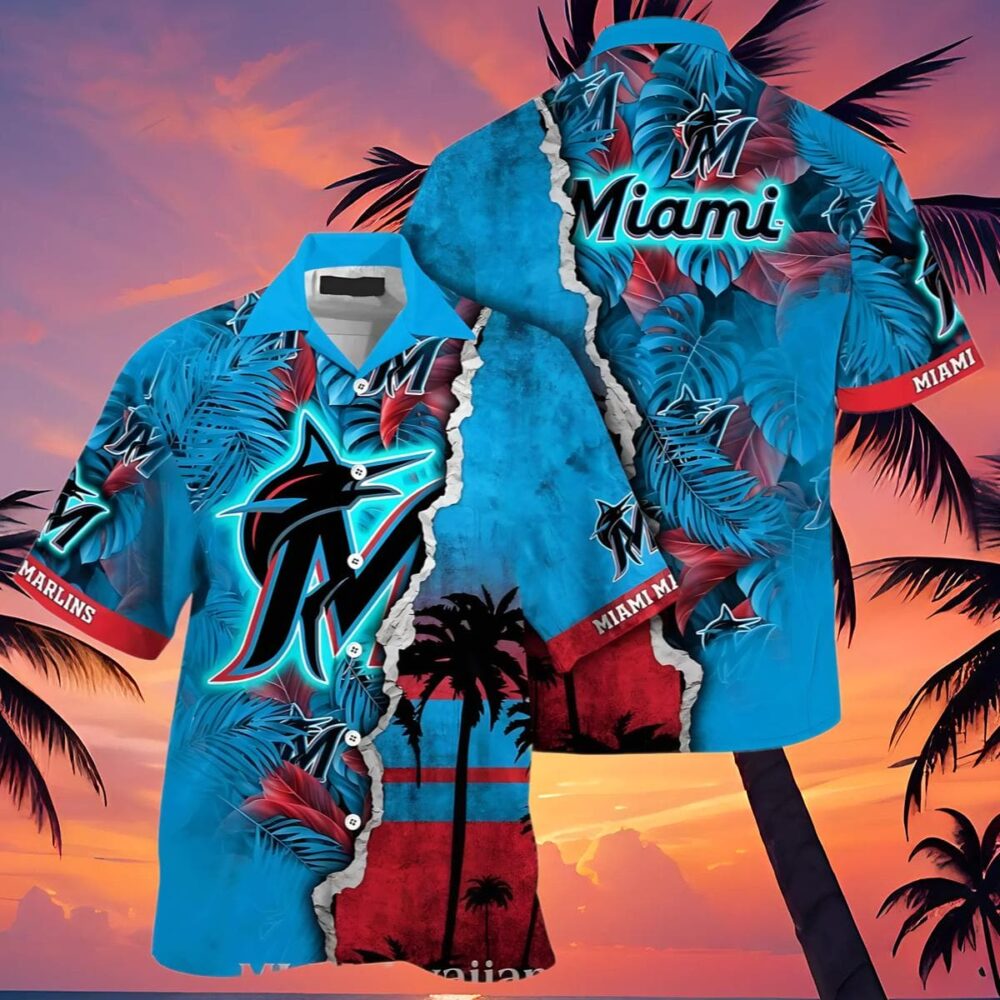 Miami Marlins Hawaiian Shirt Custom MLB Aloha Shirt Gift For Fans 4