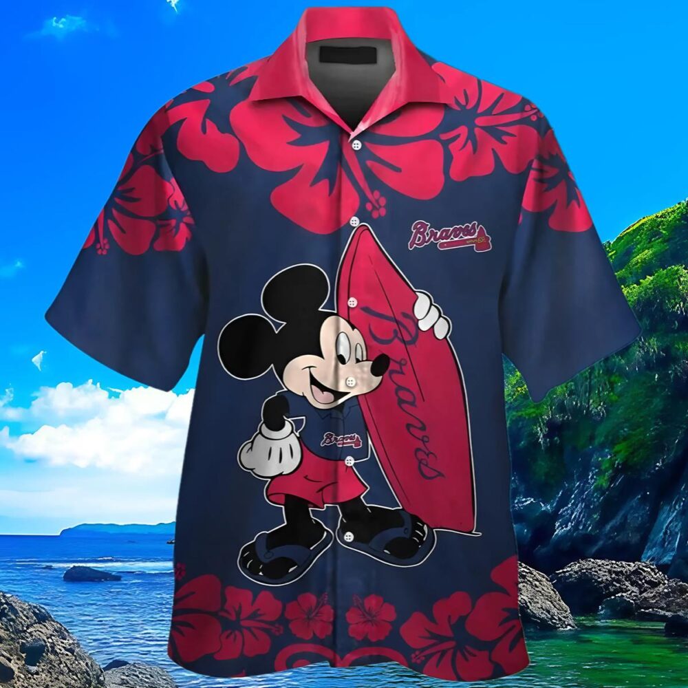 Mickey Mouse Atlanta Braves Hawaiian Shirt MLB Aloha Shirt Gift For Fans 3