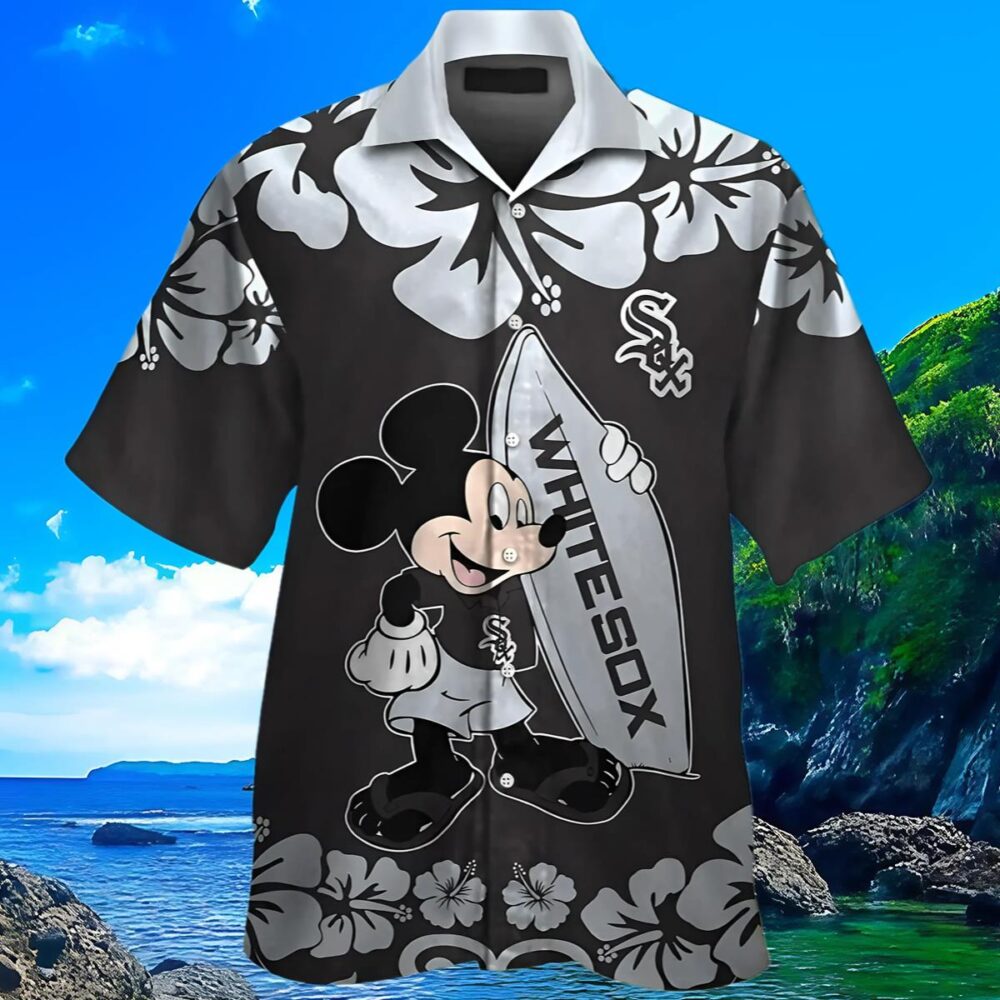 Mickey Mouse Chicago White Sox Short Sleeve Button Up Tropical Hawaiian Shirt MLB Aloha Shirt Gift For Fans 3