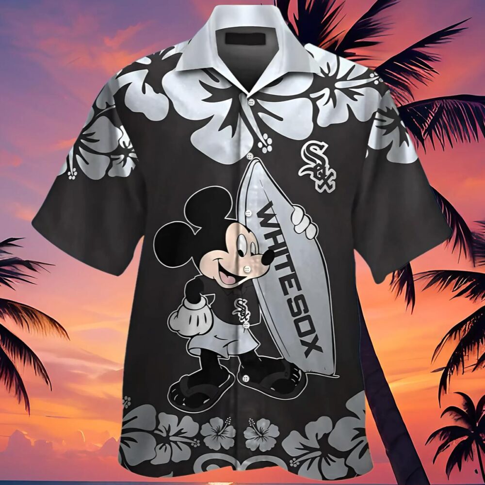 Mickey Mouse Chicago White Sox Short Sleeve Button Up Tropical Hawaiian Shirt MLB Aloha Shirt Gift For Fans 4