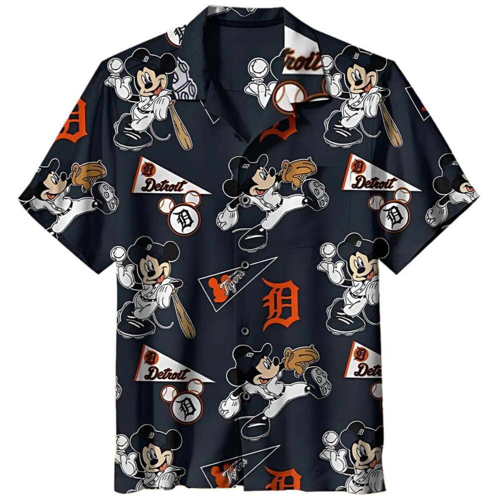 Mickey Mouse Detroit Tigers Aloha Shirt MLB Aloha Shirt Gift For Fans 1