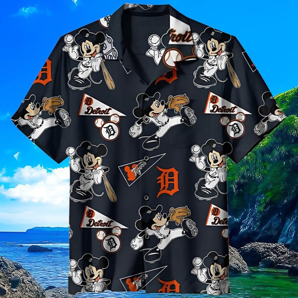 Mickey Mouse Detroit Tigers Aloha Shirt MLB Aloha Shirt Gift For Fans 3