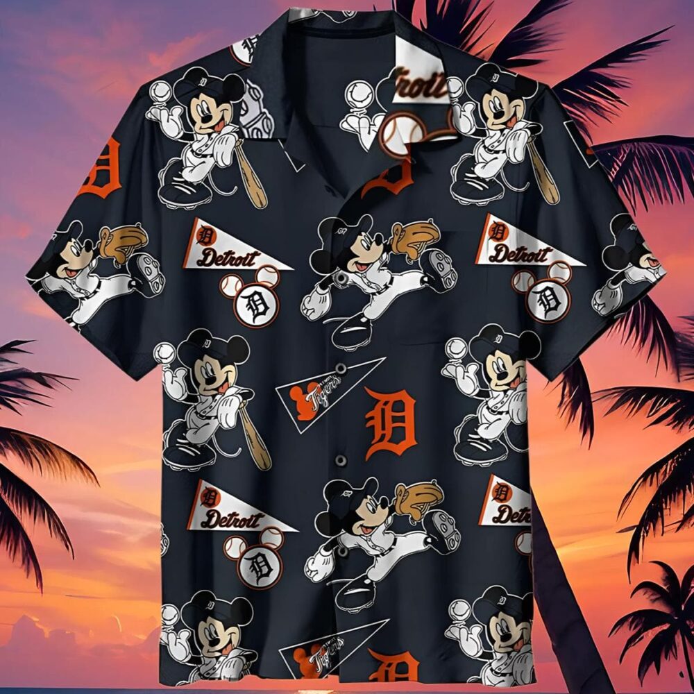 Mickey Mouse Detroit Tigers Aloha Shirt MLB Aloha Shirt Gift For Fans 4