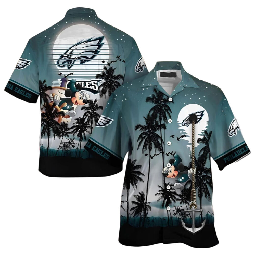 Mickey Mouse Disney Philadelphia Eagles Hawaiian Shirt NFL Gifts For Fans 1