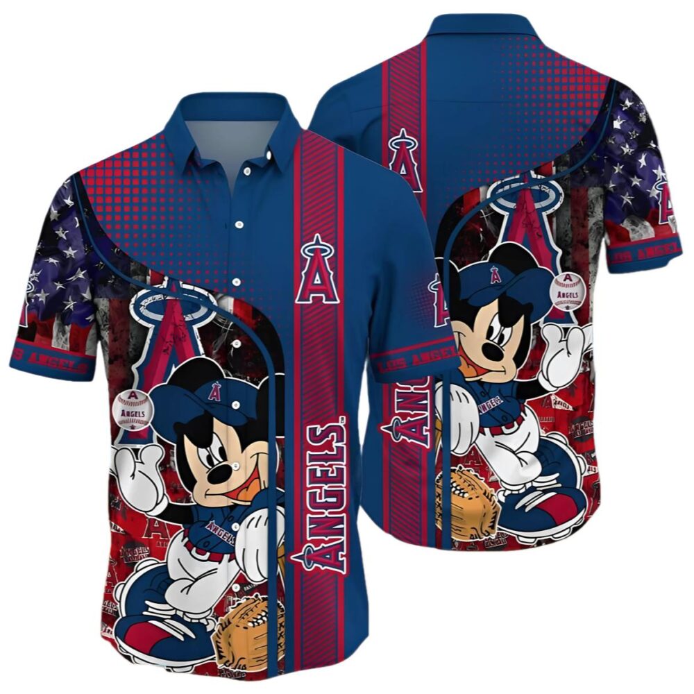 Mickey Mouse Los Angeles Angels Hawaiian Shirt MLB Aloha Shirt Gift For Fans 1