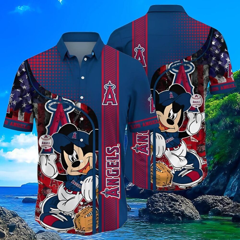 Mickey Mouse Los Angeles Angels Hawaiian Shirt MLB Aloha Shirt Gift For Fans 3