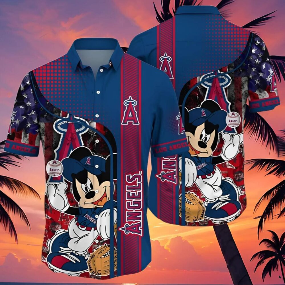 Mickey Mouse Los Angeles Angels Hawaiian Shirt MLB Aloha Shirt Gift For Fans 4