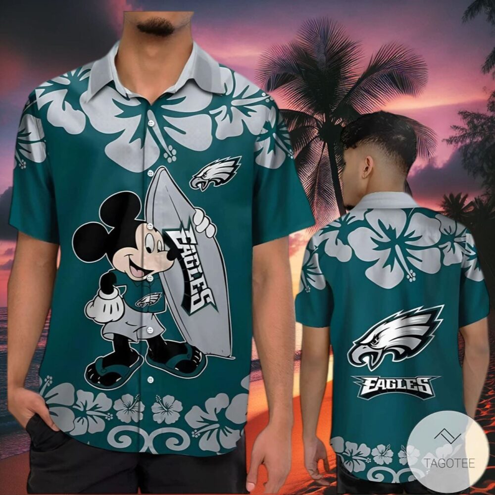 Mickey Mouse Philadelphia Eagles Hawaiian Shirt NFL Gifts For Fans 2