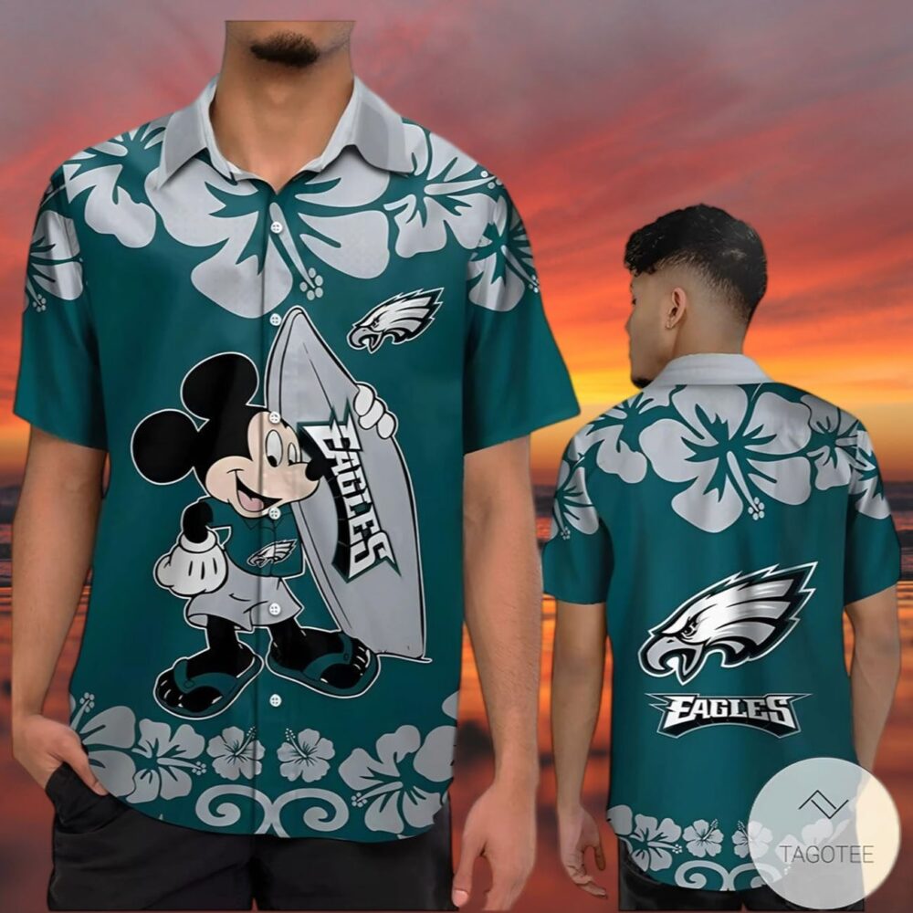 Mickey Mouse Philadelphia Eagles Hawaiian Shirt NFL Gifts For Fans 3