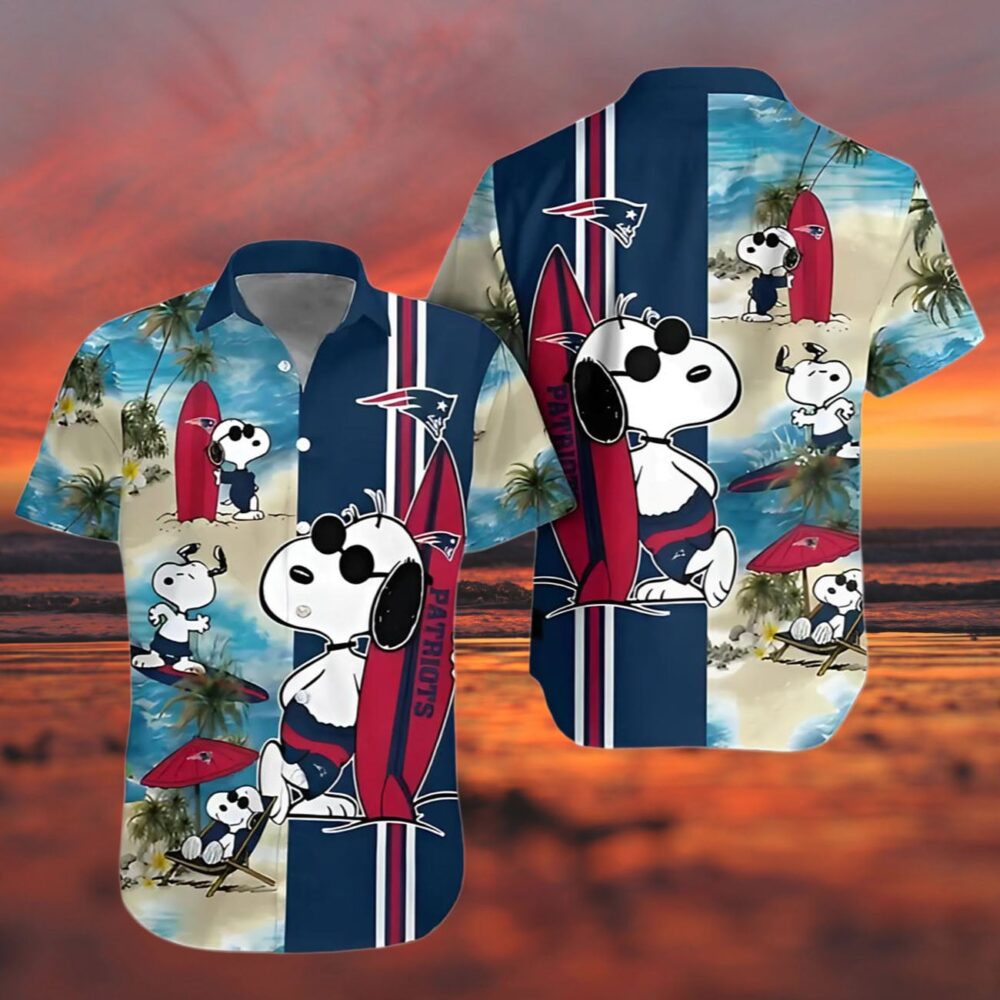 Middily Snoopy New England Patriots Hawaiian Shirt Men NFL Gifts For Fans 3