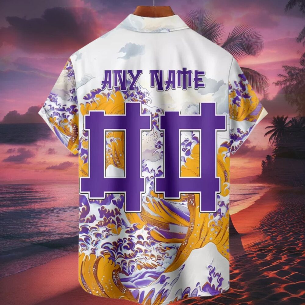 Minnesota Vikings Great Wave Hawaiian Shirt Personalized Name And Number NFL Gift For Fans 2