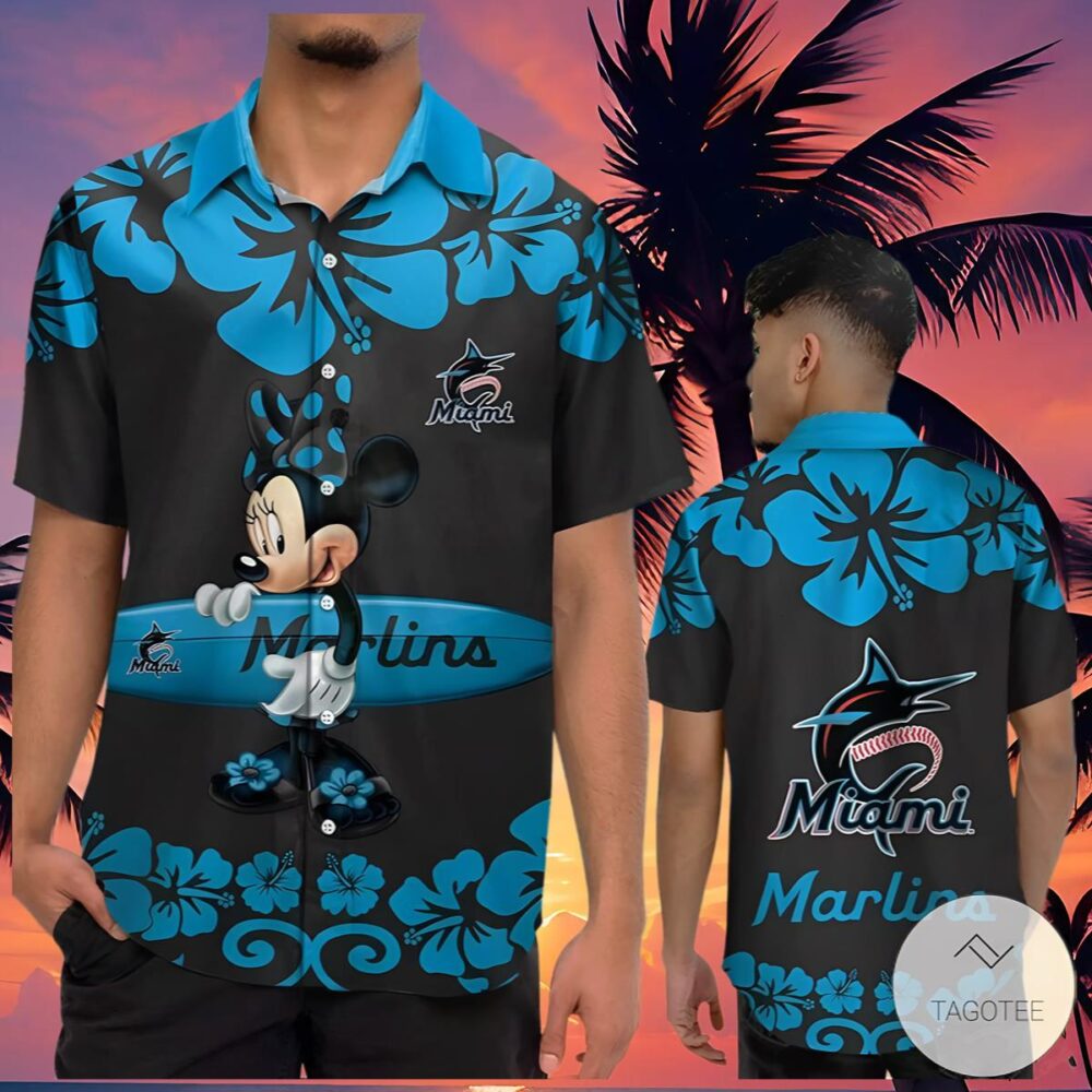 Minnie Mouse Miami Marlins Hawaiian Shirt MLB Aloha Shirt Gift For Fans 4