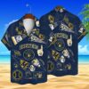 Mlb Milwaukee Brewers Collage Navy Hawaiian Shirt MLB Aloha Shirt Gift For Fans 1