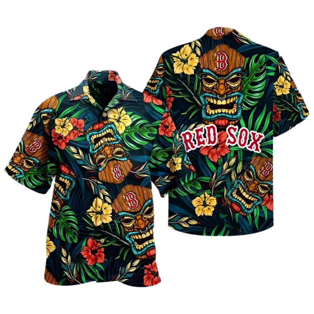 Mlb Tiki Boston Red Sox Hawaiian Shirt MLB Aloha Shirt Gift For Fans 1