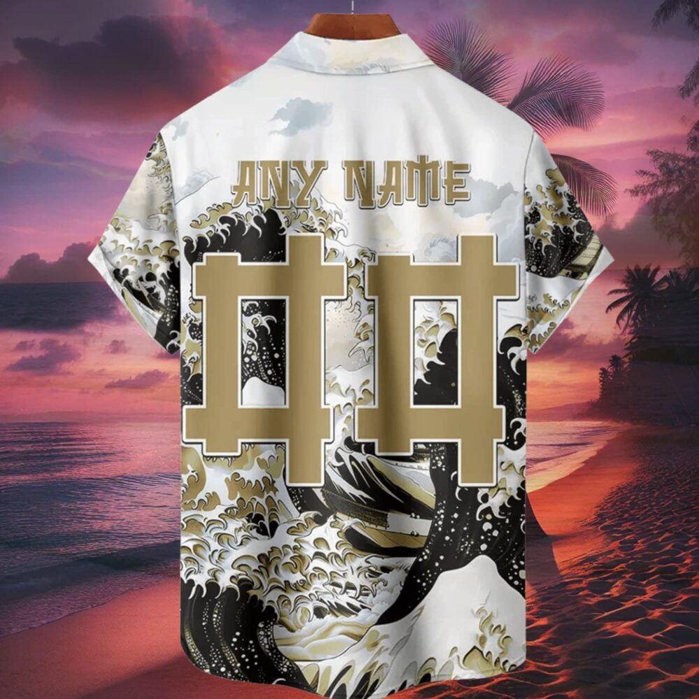 New Orleans Saints Great Wave Hawaiian Shirt Personalized Name And Number NFL Gift For Fans 2