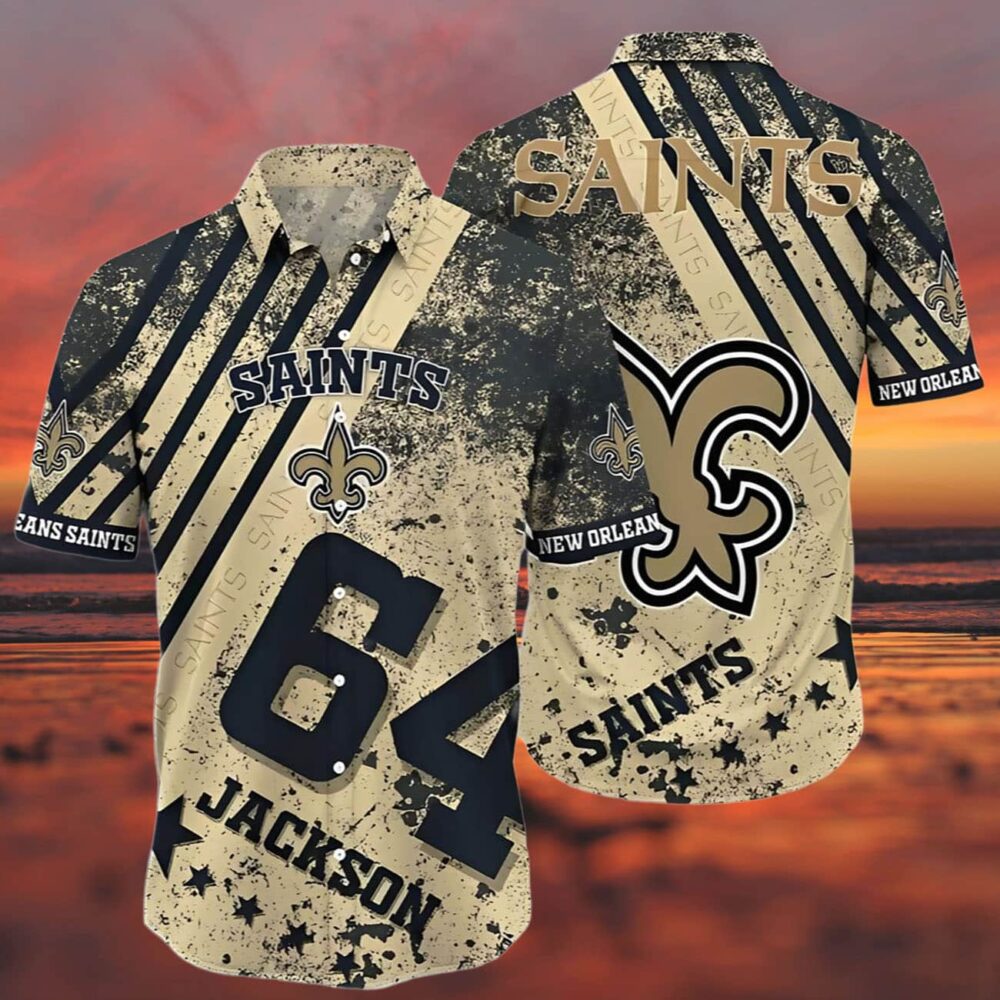 New Orleans Saints Hawaiian Shirt Custom Name And Number NFL Gifts For Fans 3