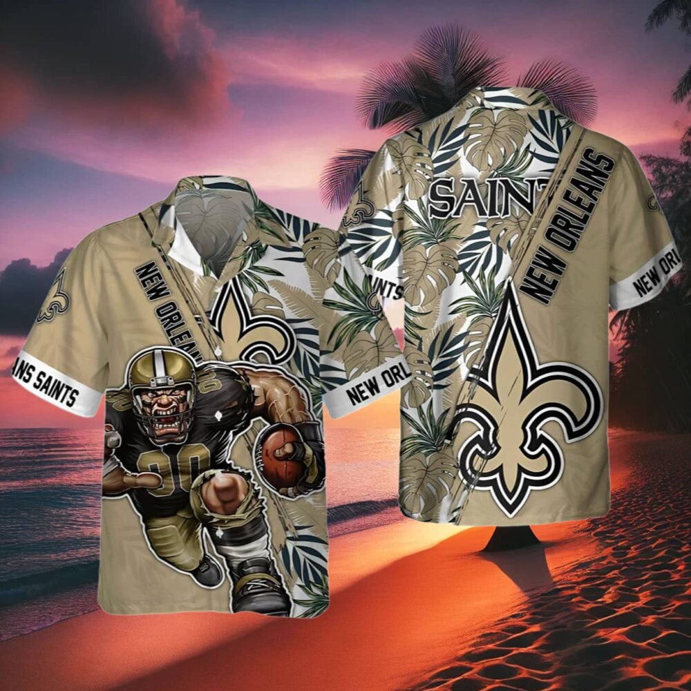 New Orleans Saints Hawaiian Shirt For Sale Tropical Warrior NFL Gifts For Fans 2