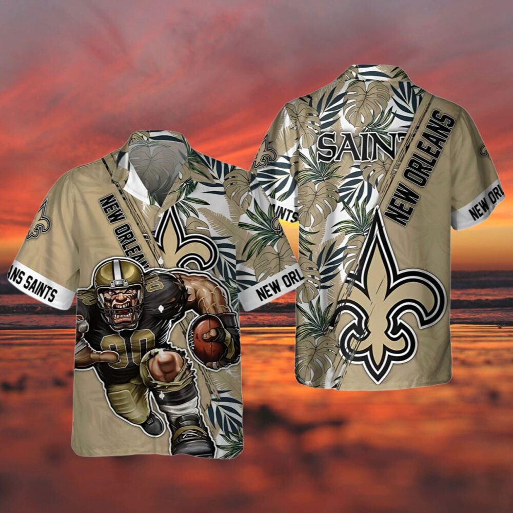 New Orleans Saints Hawaiian Shirt For Sale Tropical Warrior NFL Gifts For Fans 3