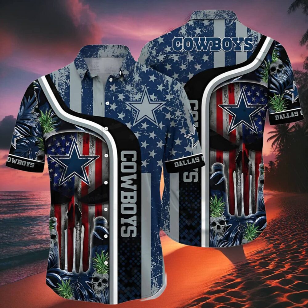 Patriot Skull Dallas Cowboys Hawaiian Shirts New NFL Gifts For Fans 2