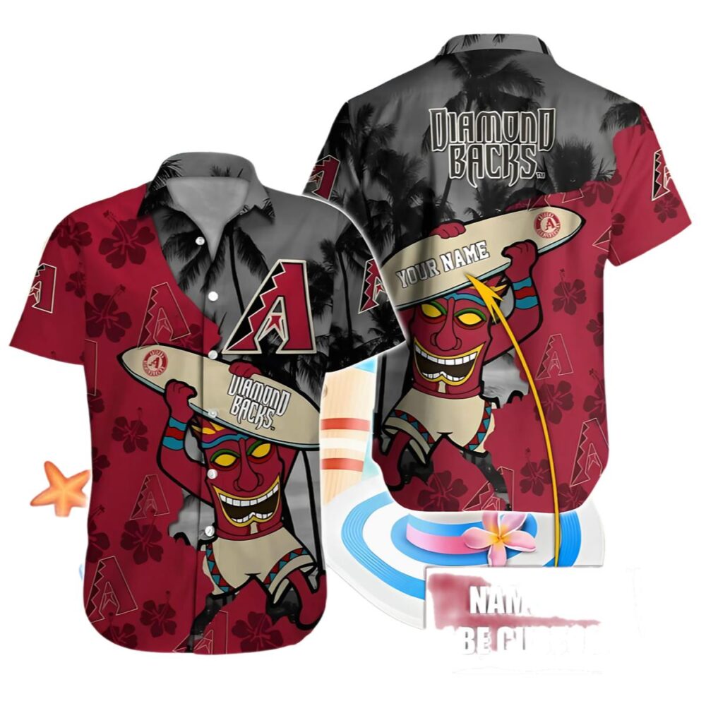 Personalized Tiki Vibes Arizona Diamondbacks Hawaiian Shirt MLB Aloha Shirt Gift For Fans 1