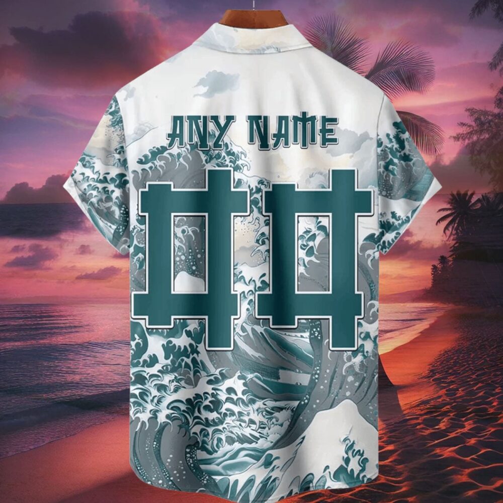 Philadelphia Eagles Great Wave Hawaiian Shirt Personalized Name And Number NFL Gift For Fans 2