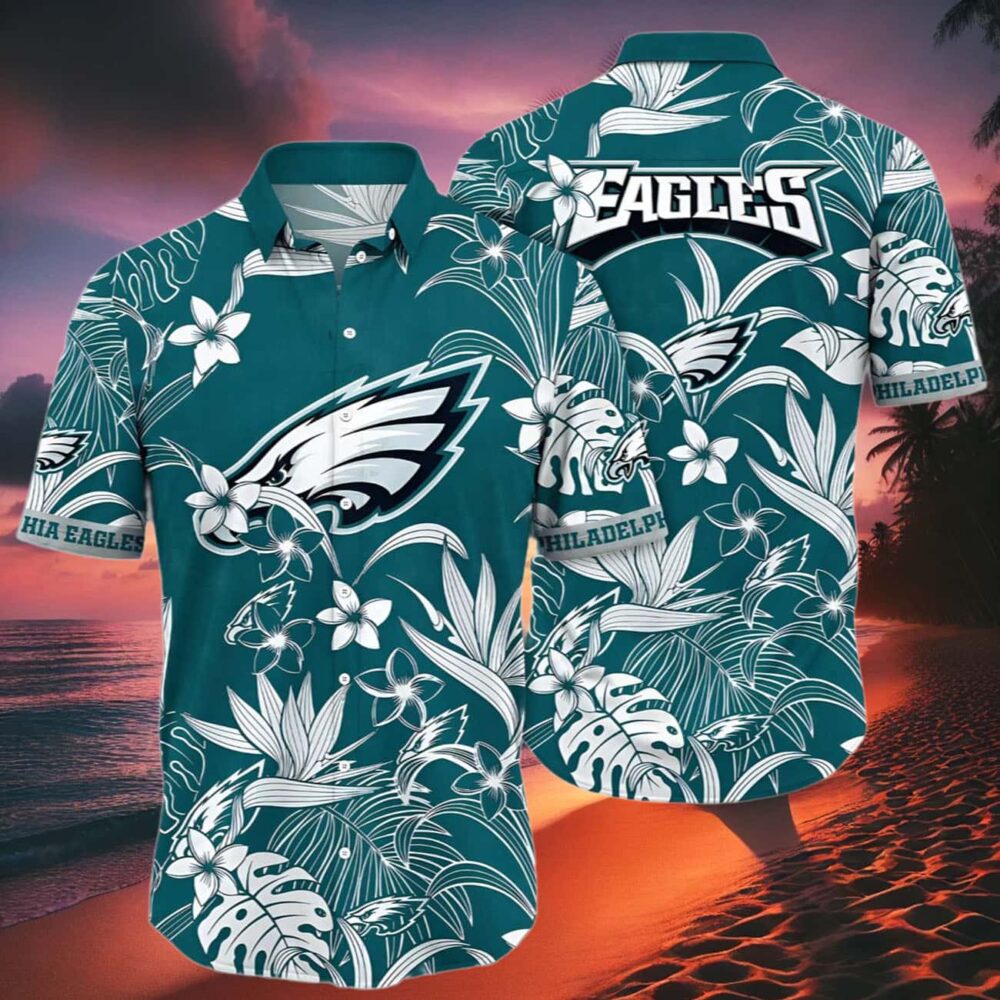 Philadelphia Eagles Hawaiian Shirt Solstice Aloha Shirt NFL Gifts For Fans 2