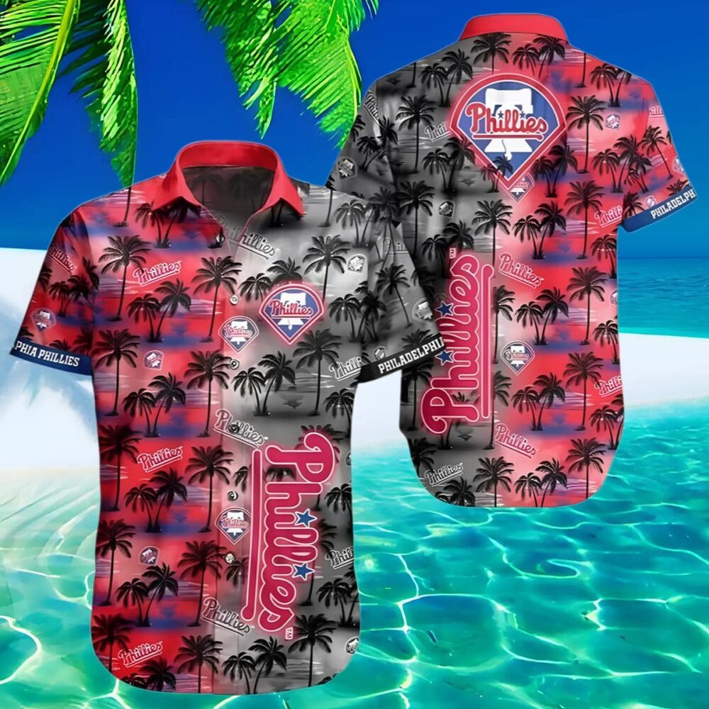 Philadelphia Phillies Aloha Shirt Vintage Style And Palm Tree Pattern MLB Aloha Shirt Gift For Fans 2