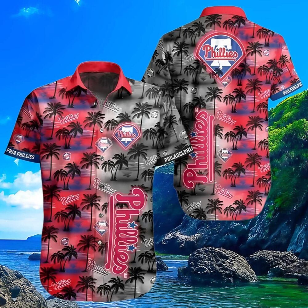 Philadelphia Phillies Aloha Shirt Vintage Style And Palm Tree Pattern MLB Aloha Shirt Gift For Fans 3