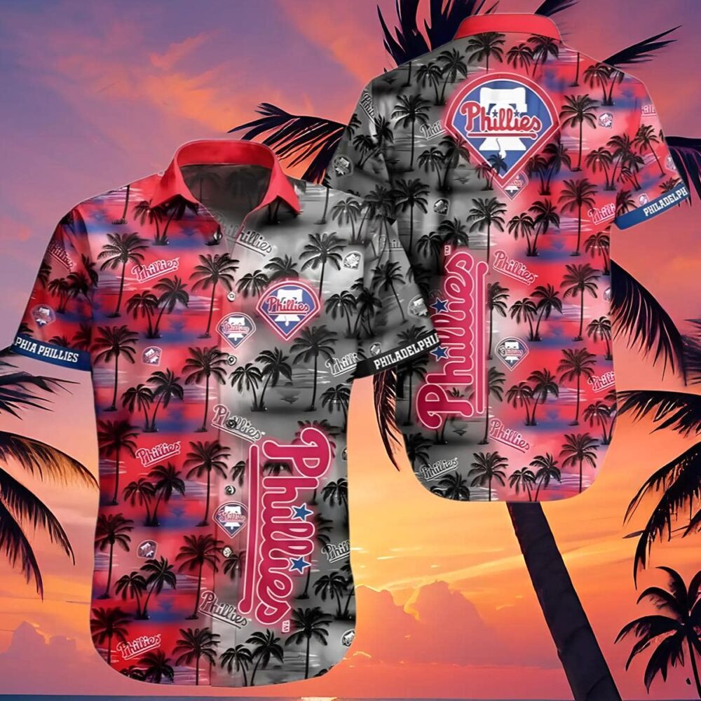 Philadelphia Phillies Aloha Shirt Vintage Style And Palm Tree Pattern MLB Aloha Shirt Gift For Fans 4