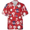 Philadelphia Phillies Hawaiian Shirt Red Floral Pattern MLB Aloha Shirt Gift For Fans 1