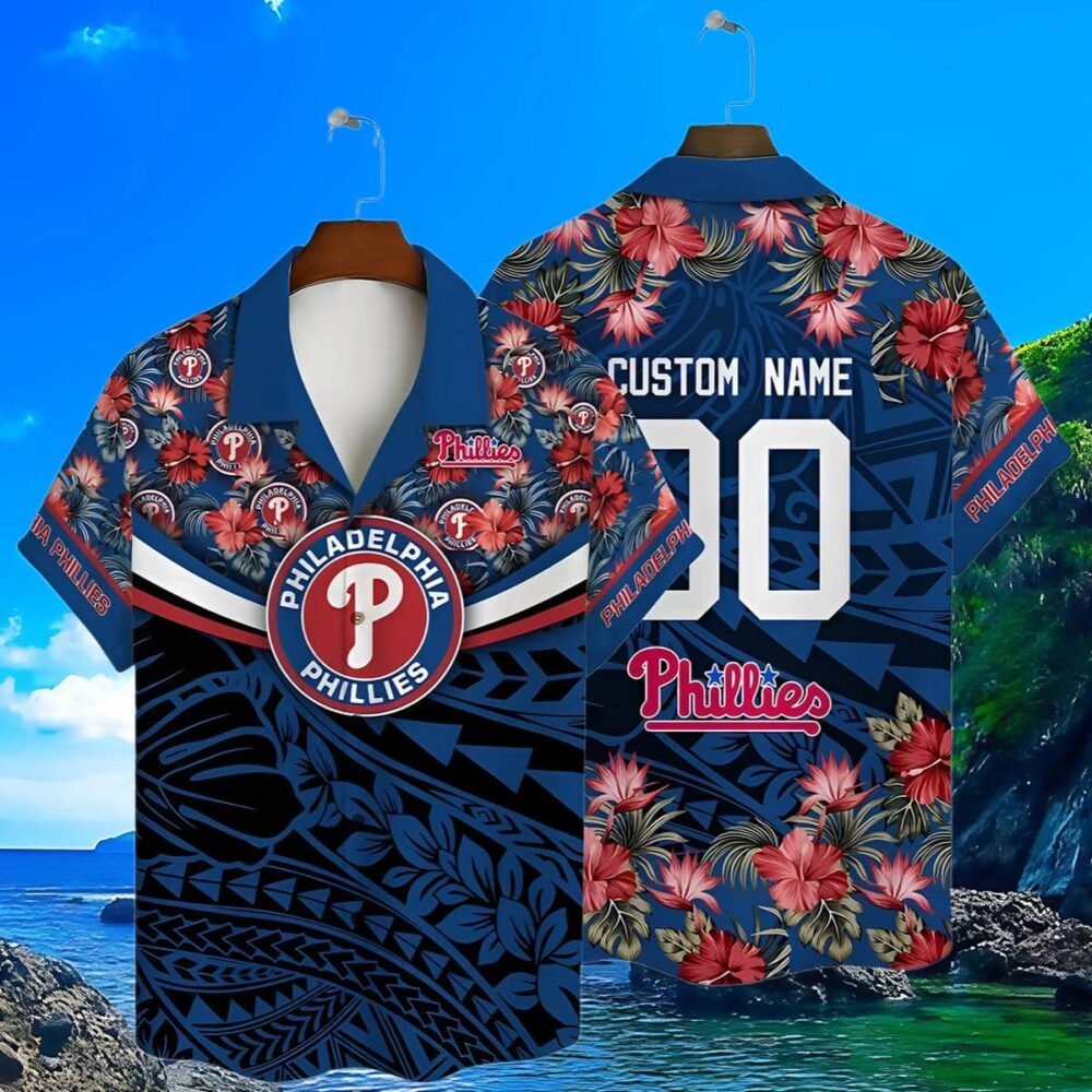 Philadelphia Phillies Island Floral Custom Hawaiian Shirt MLB Aloha Shirt Gift For Fans 3