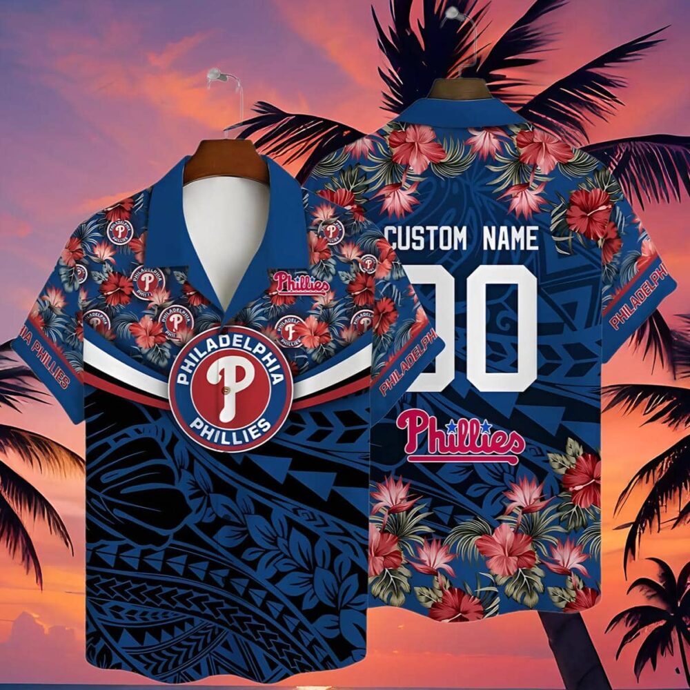 Philadelphia Phillies Island Floral Custom Hawaiian Shirt MLB Aloha Shirt Gift For Fans 4