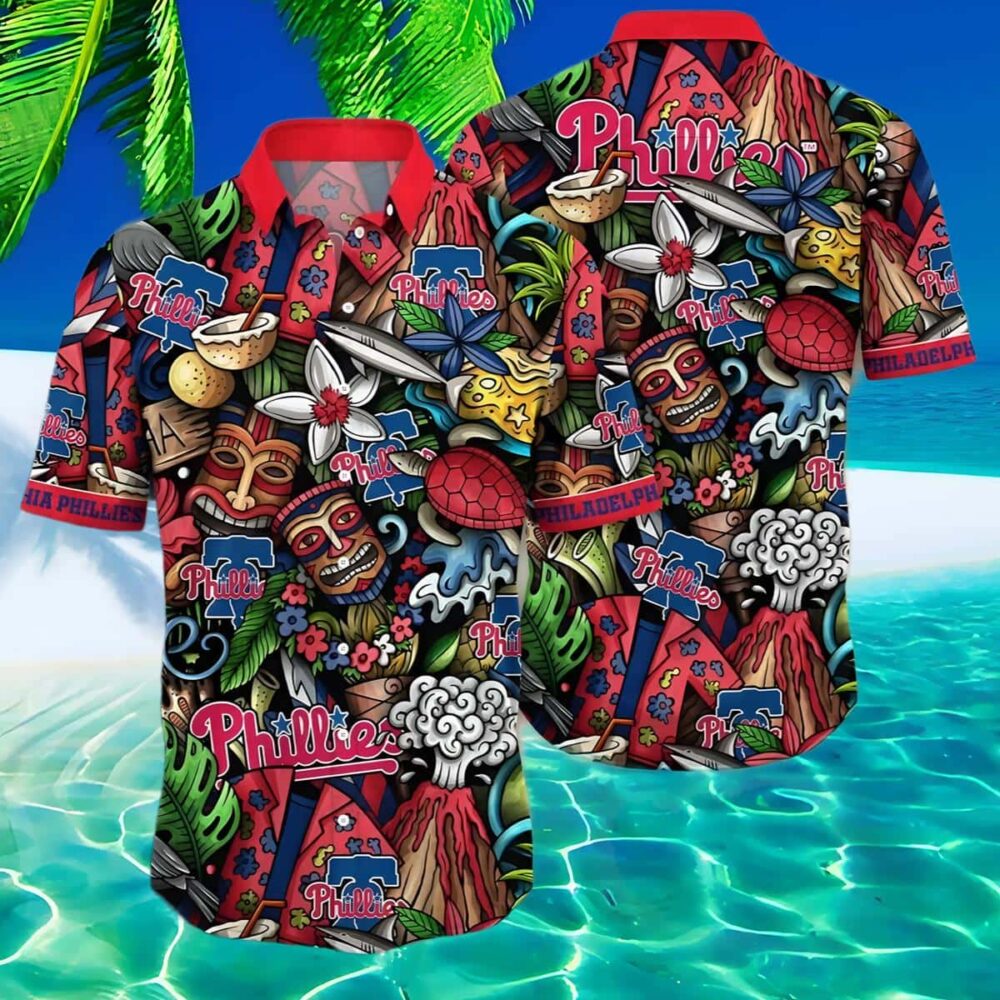 Philadelphia Phillies Tiki Adventure Hawaiian Shirt MLB Aloha Shirt Gift For Fans 2