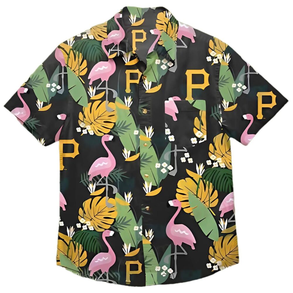 Pirates Hawaiian Shirt Flamingo Banana Leaf Pittsburgh Pirates Gift MLB Aloha Shirt Gift For Fans 1