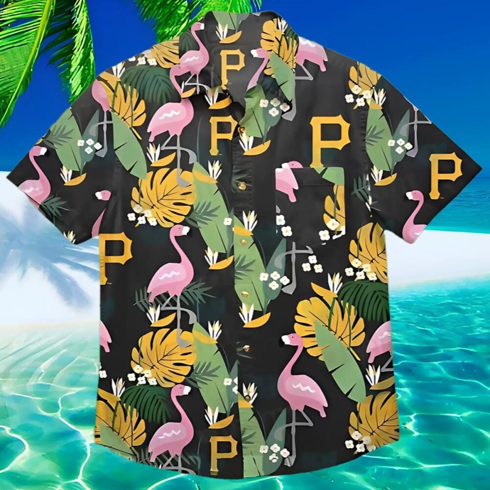 Pirates Hawaiian Shirt Flamingo Banana Leaf Pittsburgh Pirates Gift MLB Aloha Shirt Gift For Fans 2