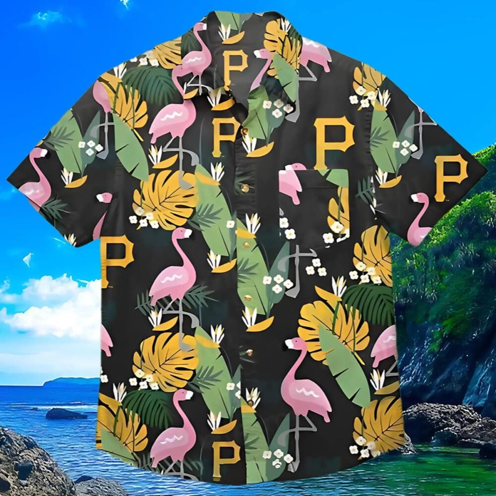 Pirates Hawaiian Shirt Flamingo Banana Leaf Pittsburgh Pirates Gift MLB Aloha Shirt Gift For Fans 3