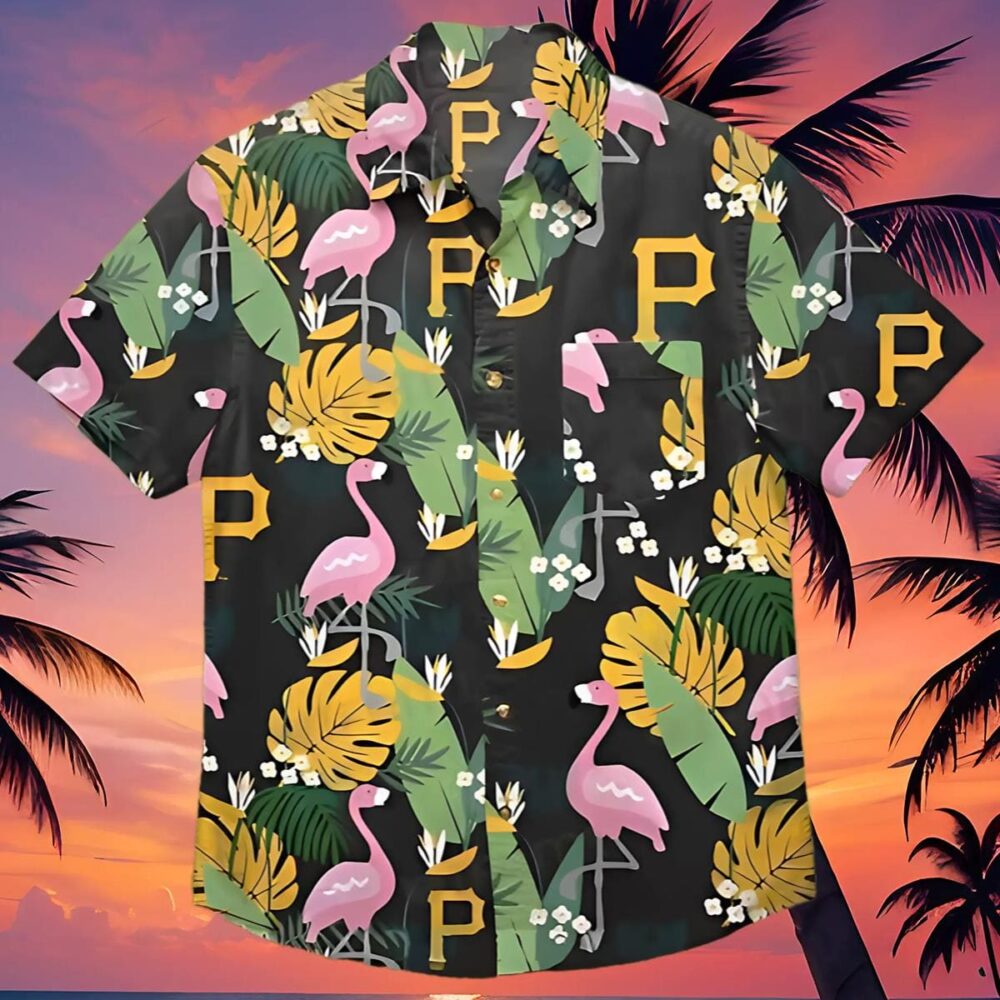 Pirates Hawaiian Shirt Flamingo Banana Leaf Pittsburgh Pirates Gift MLB Aloha Shirt Gift For Fans 4