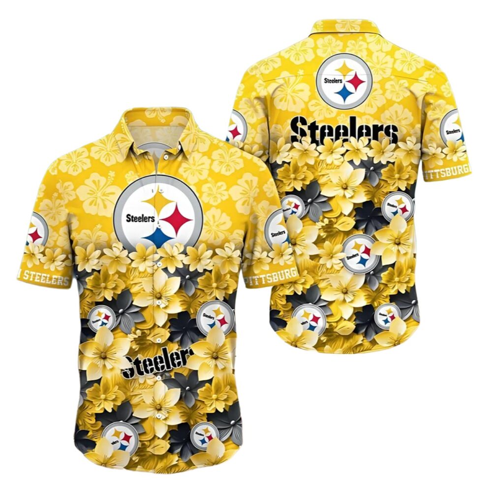 Pittsburgh Steelers Flower Hawaiian Shirt Trending Summer NFL Gifts For Fans 1